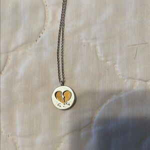 Brighton Silver Minimalist Necklace with Round Pendant